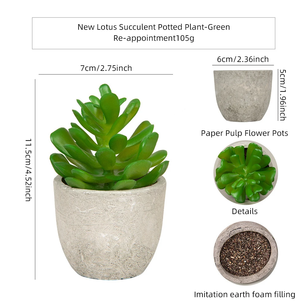 4pcs Mini Fake Plants Decor for Office Desk Decor - Tiny Realistic Fake Succulent Plants Artificial Potted Set Cute Decoration: 3 - 5 Days Free Delivery Only UK