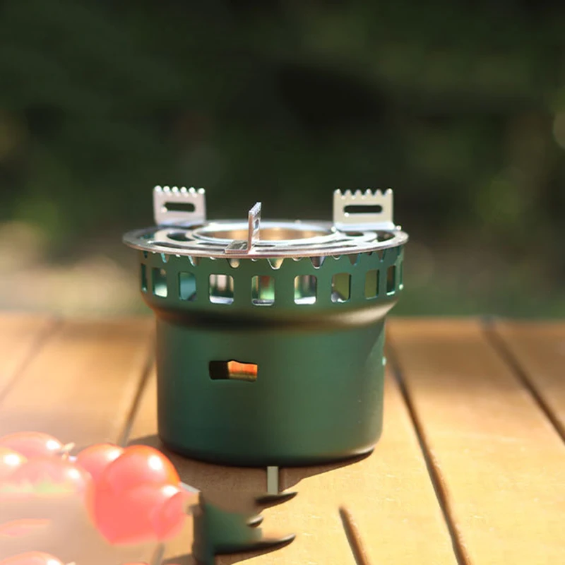 Tragbarer Outdoor-Alkoholofen aus Edelstahl für hohe Temperaturen – Zubehör für Campingküche und Grill – Detail 9