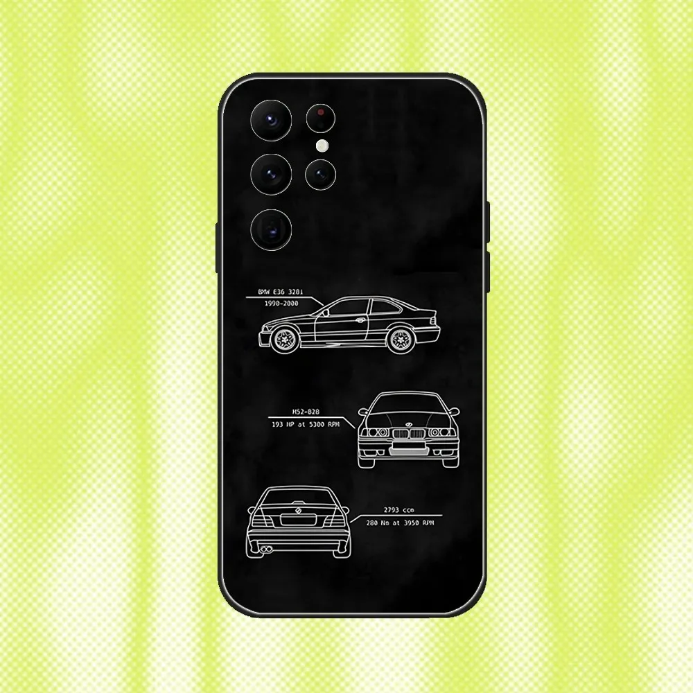 Vintage M3 E36 DTM-Inspired Phone Case - Black Soft Cover