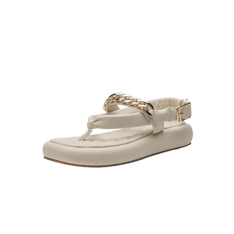 Women's Outer Wear 2023 Summer Slippers Women's Soft Sole Flip-flops Girl's Muffin Thick Sole Slippers