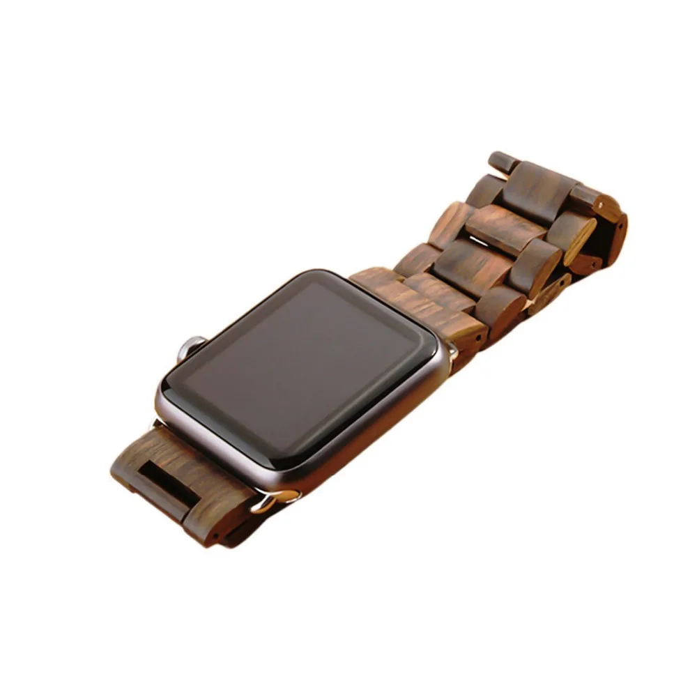 Strap For apple watch band 44mm 40mm 45mm 41mm Natural Wooden bracelet belt Retro Smartwatch for iwatch 4 3 5 SE 6 7 Watchband