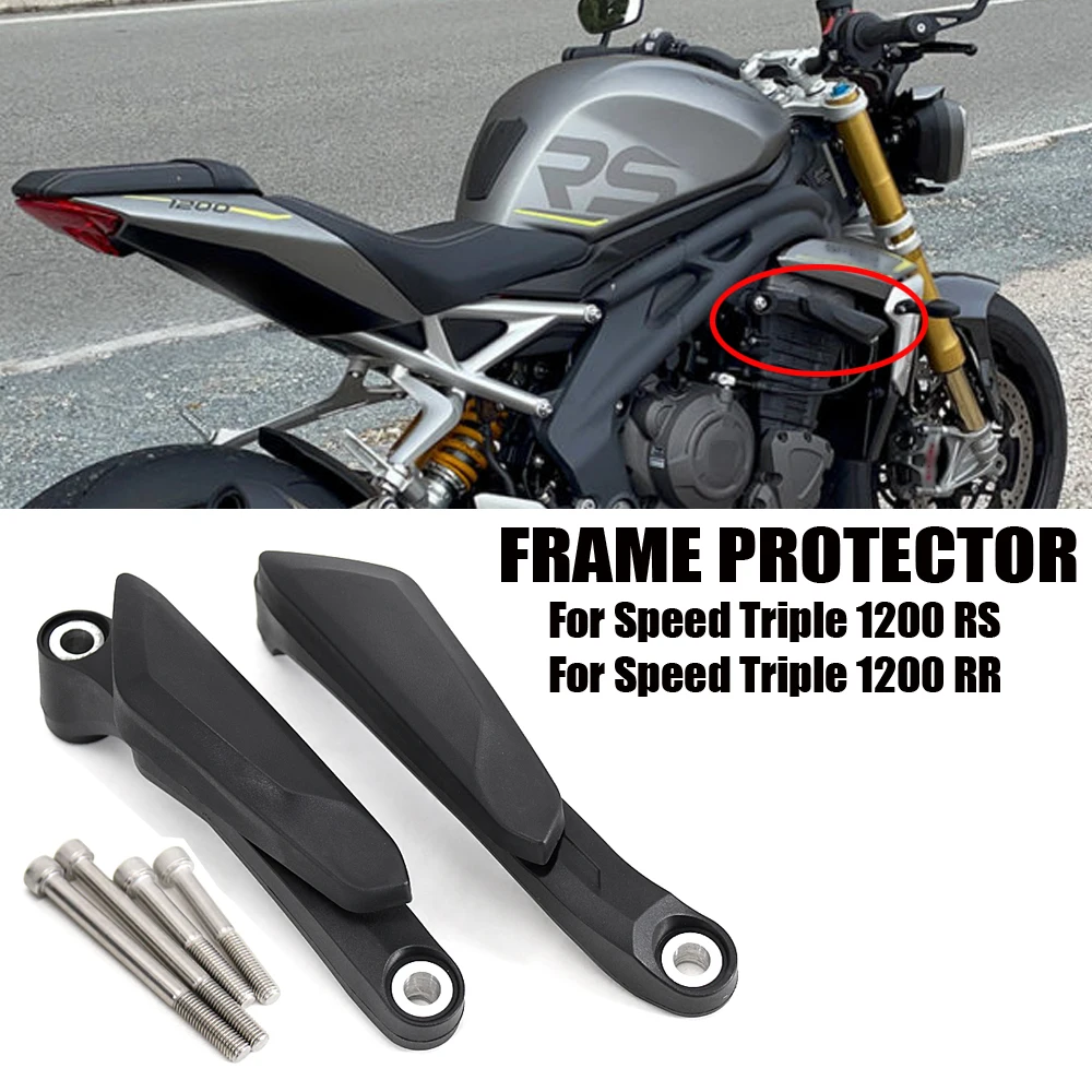 

NEW Motorcycle Accessories Black For Speed Triple 1200 RS RR Falling Protection Frame Slider Fairing Guard Crash Pad Protector