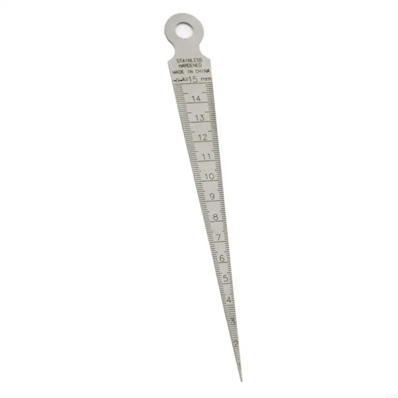 85AD Compact Taper Gage 0-15mm Stainless Steel Taper Welding Gauge Inch & Metric Feeler for Gap Hole Measure Tool ser Scal