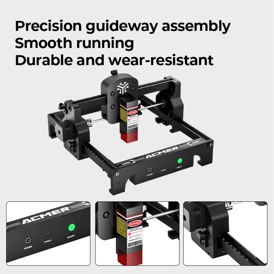 ACMER S1 ミニレーザー彫刻および切断機高精度ポータブル CNC 工作機械