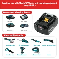 Batterie rechargeable Makita 18V 6.0Ah authentique 2026, puissante et longue durée, + perceuse électrique + chargeur, pour outils électriques Makita 4