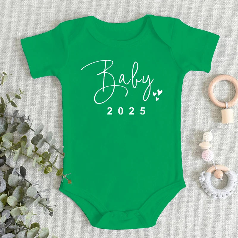 Baby 2025 Print Infant Onesies Funny Casual Home Cotton Newborn Bodysuits Pregnancy Announcement Baby Girl Boy Autumn Romper 4