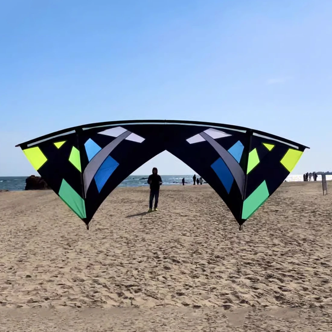 Freilein 2.38m Quad Line Stunt Kite Large Professional Acrobatic Kite PC31 Handle + 4x30mx90lb Dyneema Lines + Bag Kit Available