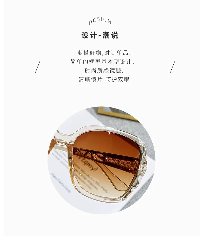 Women's Square Sunglasses Retro Vintage Gradient Black Uv400_voghion.com