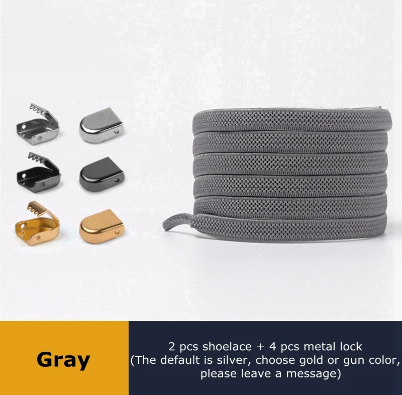 Elastic No-Tie Flat Shoelaces with Metal Lock – 24 Vibrant Colors