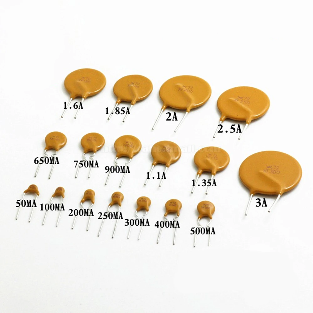 10-20PCS/LOT Self-Recovery Fuse PPTC RXEF005-RXEF500 RXEF030 RXEF050 72V 60V 0.05A-5A resettable fuse,restore fuse