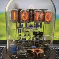 N12 Glow Tube Clock Nixie Tube Clock Handmade DIY Table Clocks Shed Manual Shed Clock Desktop Decoration Accessories 2