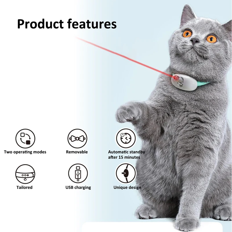 Automatic Cat Laser Toy Interactive Smart Teasing Pet Laser Funny