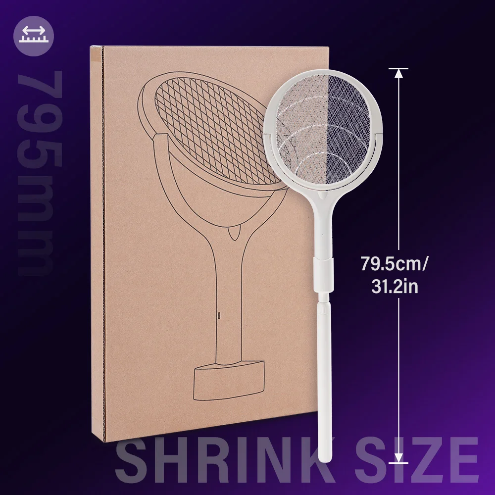 Mosquito killer swatter 3500V 5in1 multifunctional angle adjustable electric USB rechargeable