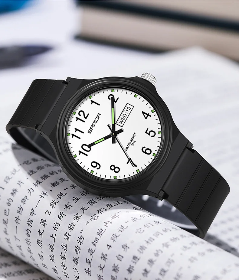 SANDA 9072 Mini Simple Students Wrist Watches Soft TPU Light Fashion Water Resistant Quartz women Outdoor Sports Analog Watch 3