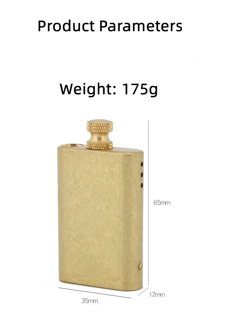 Description Picture 4 of itemZORRO Old-fashioned Retro Personality Brass Kerosene Lighter Outdoor Windproof Fire Box 10,000 Times Match Plug Screw Lighter