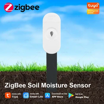 Tuya Smart ZigBee Soil Moisture Sensor Temperature Meter Humidity Sensor Plant Monitor Detector Garden Automation Irrigation 1