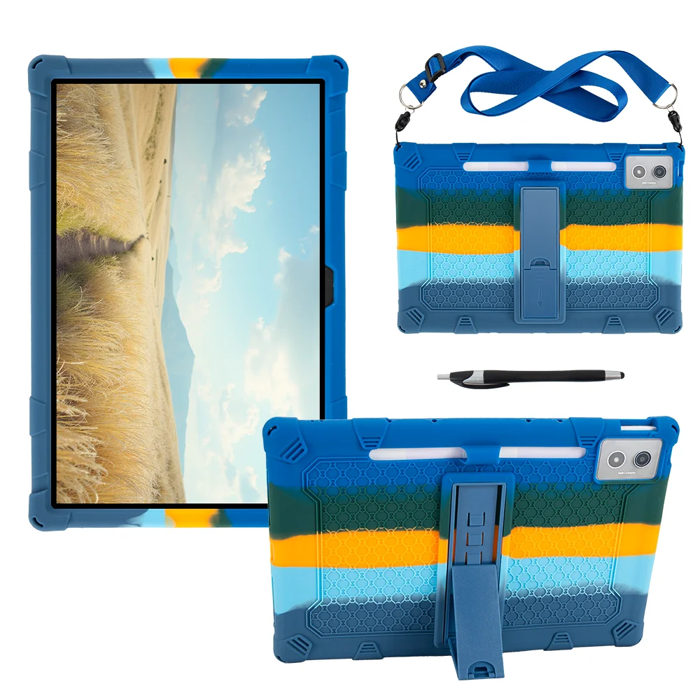 Children's Silicone Tablet Cover with Strap & Pen Holder