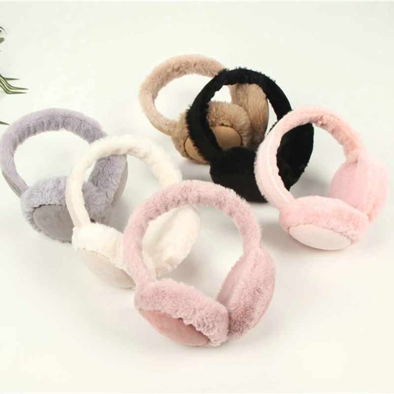 Warm Earmuffs Soft Plush Ear Warmer Winter For Women Men Fashion Solid Color Earflap Outdoor Cold Protection