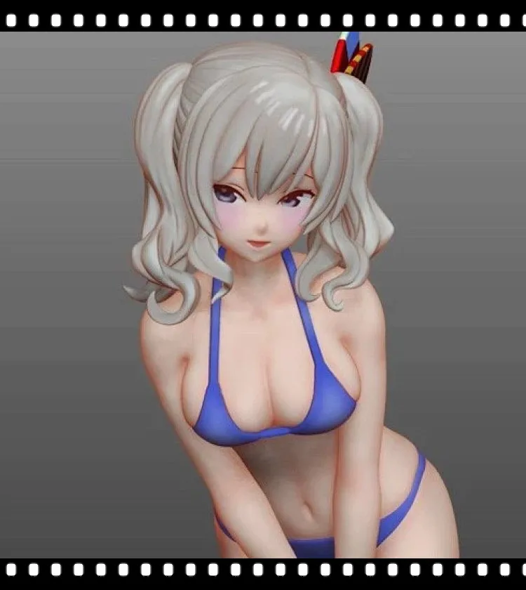 

1/8 Azur Fleet Collection Kashima Swimsuit Water Wear Unpainted Model Kit Anime Garage Kit GK White Model Mobile Soldier Figure