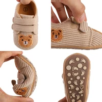 0-18M Baby Girls Boys Casual Sneaker Spring Autumn Anti-Slip PVC Sole Bear Embroidery Infant Toddler Shoes 5
