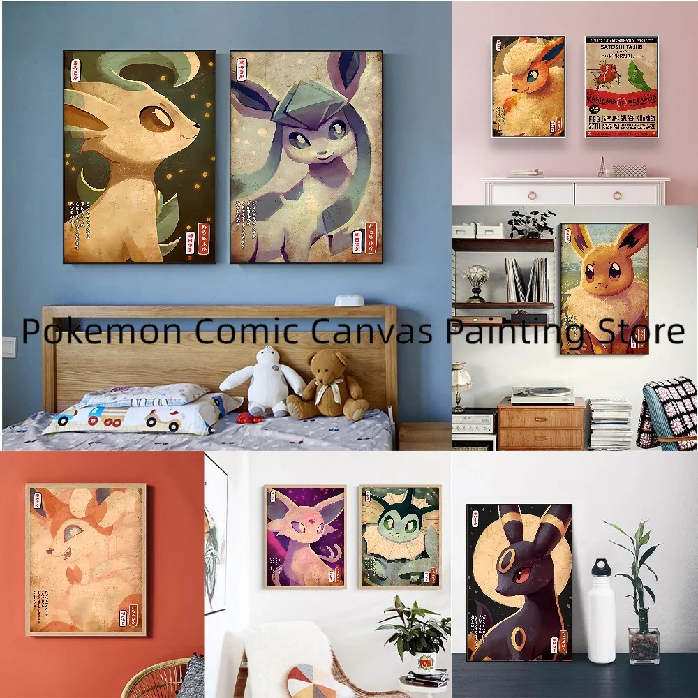 

Pokemon Art Stickers and Posters Painting Canvas Decoration Birthday Gift for Kids Friends Boys HomeDecor Gift for Children