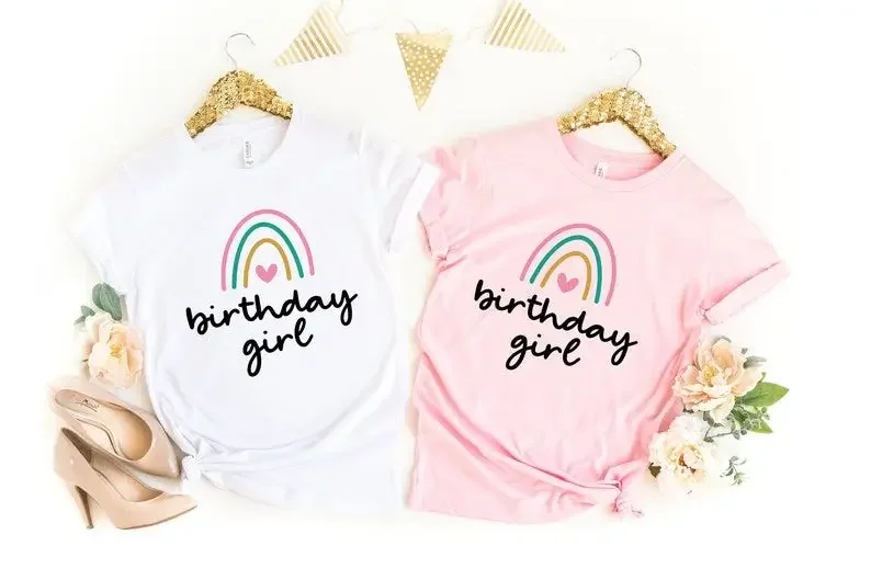 

Birthday Girl Shirt,Girls Party Girl Party Girl Gift For Short Sleeve Top Tees O Neck 100%Cotton Fashion Streetwear harajuku y2k
