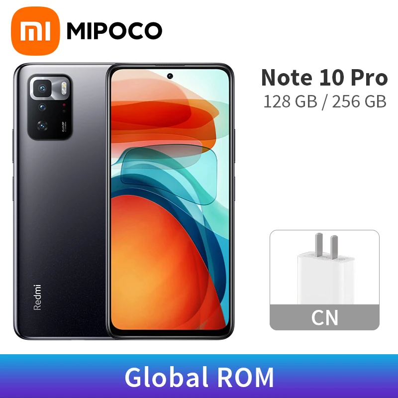 Смартфон Xiaomi Redmi Note 10 Pro 128 ГБ/256 ГБ Восьмиядерный экран 1100 дюйма FHD + камера 64 мп 120