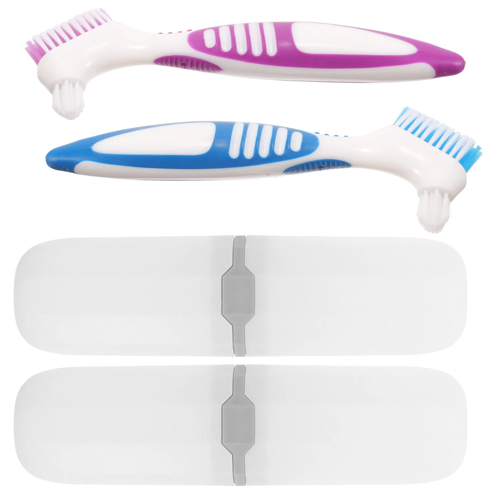 

2 Sets Toothbrush Travel Portable and Storage Box Braces for Cleaning Double-head Mini Tools Household Small Sided Dental