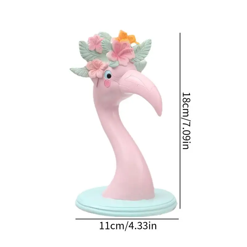 Flamingo Shaped Resin Eyeglass Holder Vivid Natural Resin Hand Carving  Animal Eyeglass Holder Elegant Pink Flamingo Spectacle