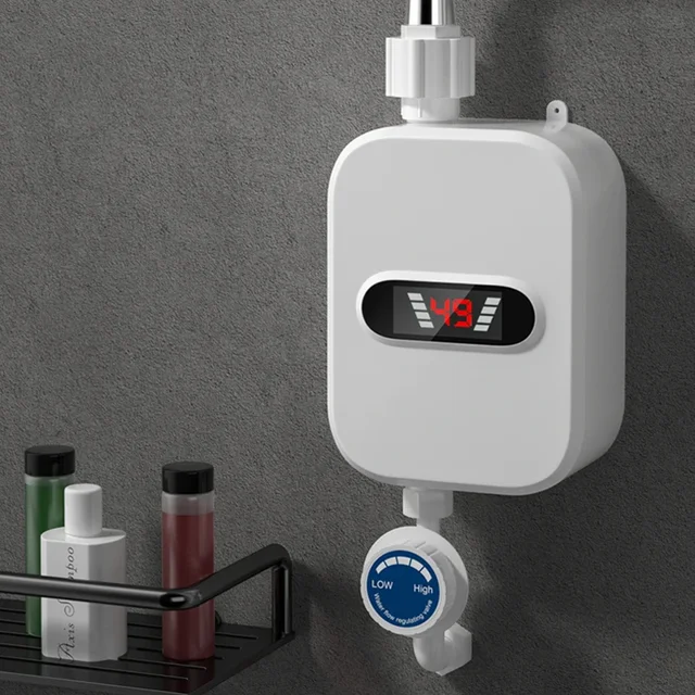 3500W Electric Mini Instant Hot Water Heater Bathroom Faucet Tap Heating 3 Seconds Instant Water Heater Shower Head Set 5