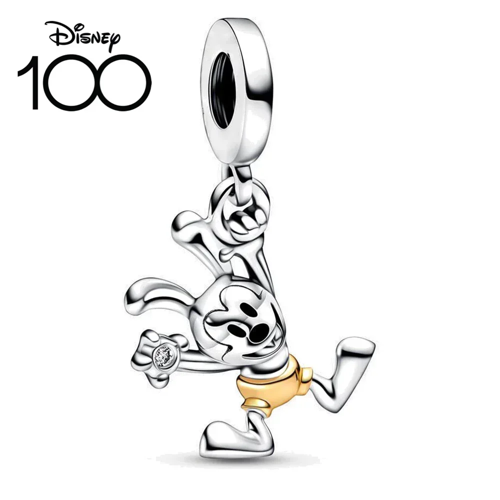 Perles de charme en argent regardé 2023 pour bracelet Pandora original, Minnie Dgreeting, 100 perles de charme, convient à Disney, 100%, 925