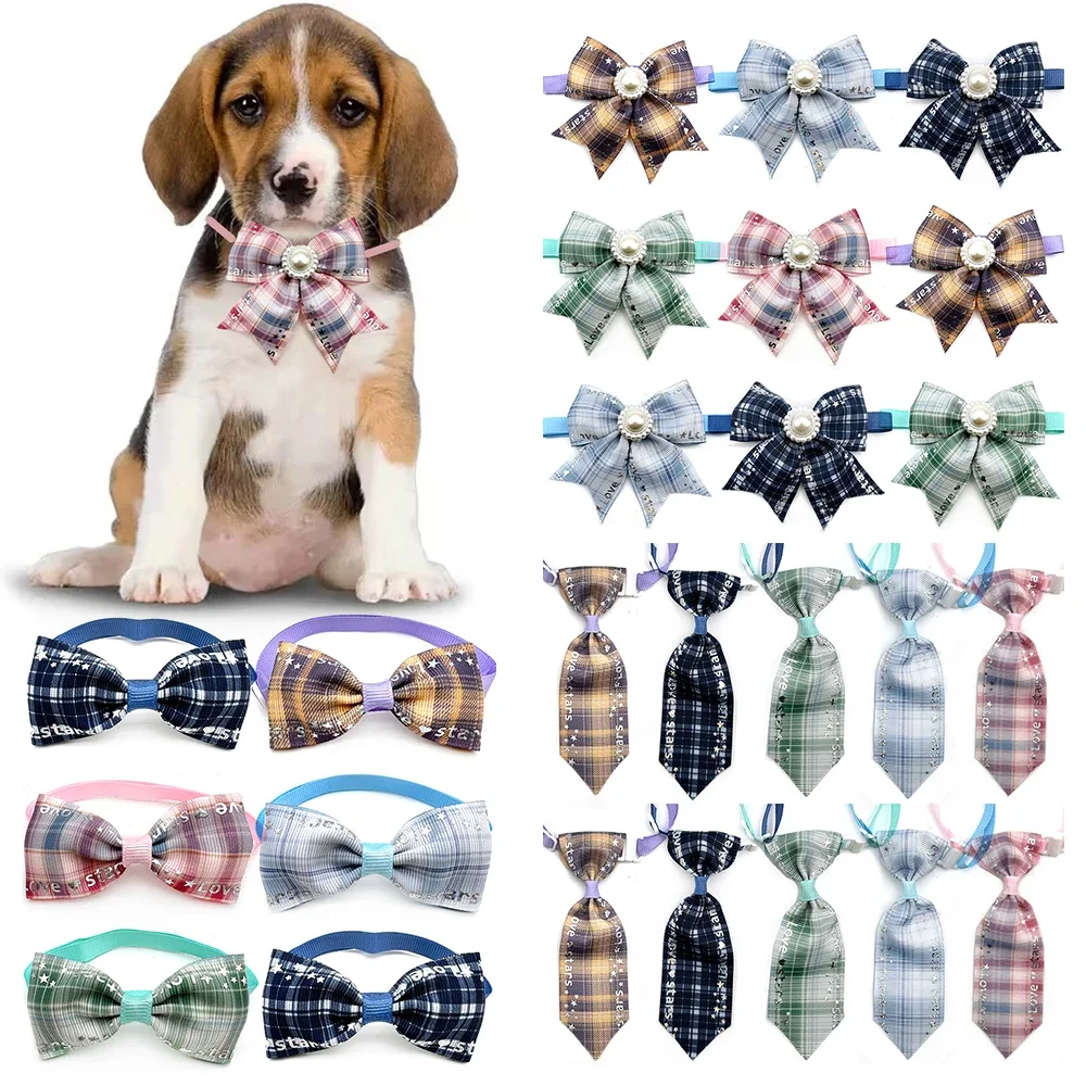

Puppy Accessories Ties 50/100pcs Small Pet Grooming Dogs Holiday for Bowties Cat Neckties Adjustable Dog