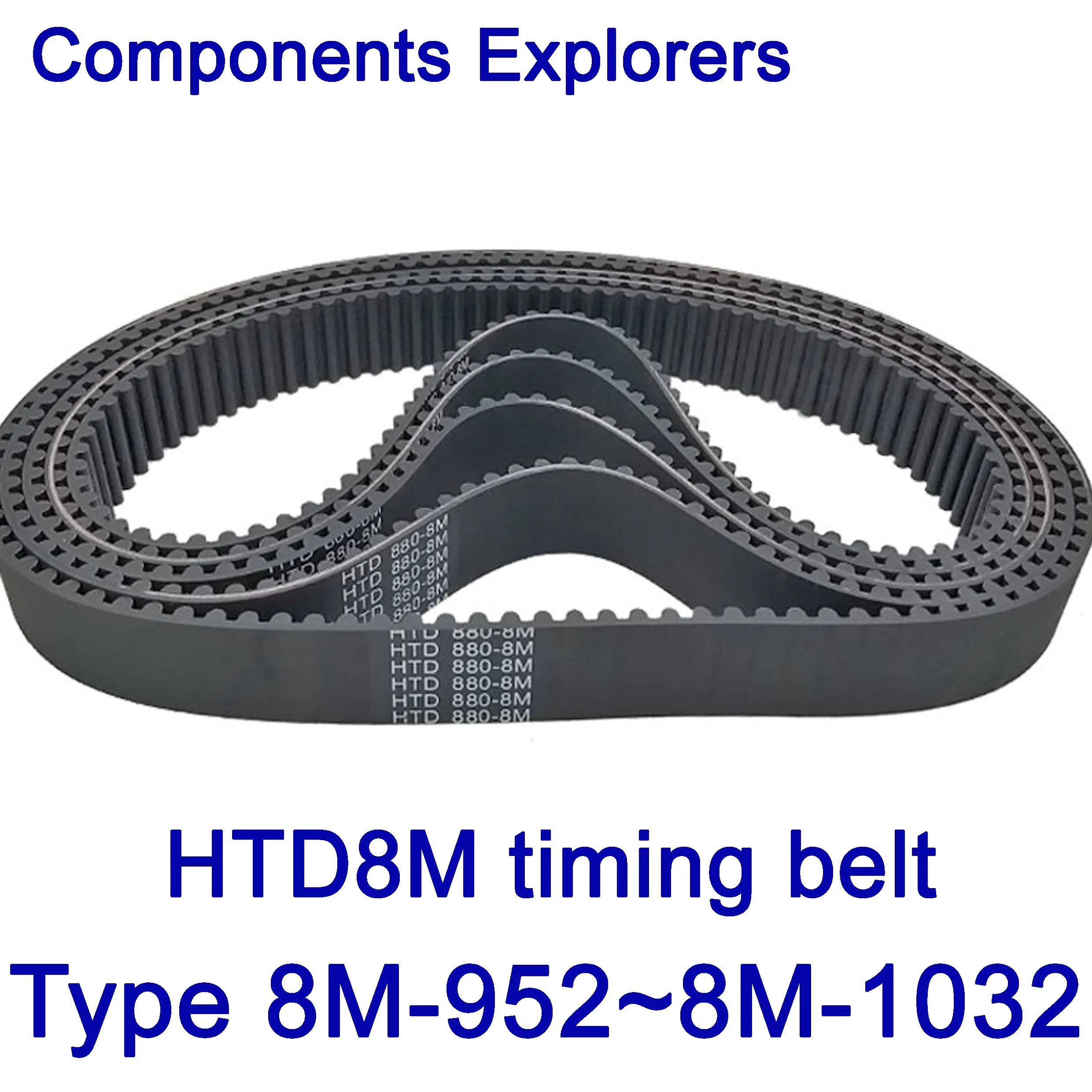 

HTD8M Closed Loop Rubber Belts synchronous belt width 10/15/20/25mm HTD 8M-952/960/968/976/984/1000/1008/1016/1024/1032