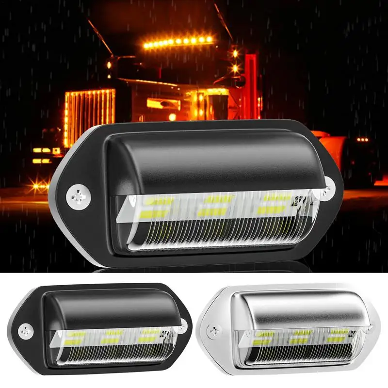 

LED License Plate Light 6 upgraded LED Truck Trailer License Plate Light 12-24V Waterproof Lamp Taillight Super Brightness Light