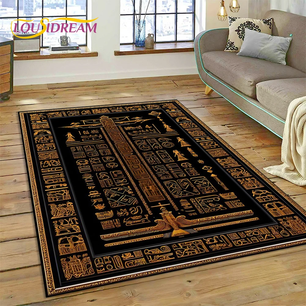 Ancient Egyptian Ideographic Sign Symbols Mythological Carpet Rug for ...