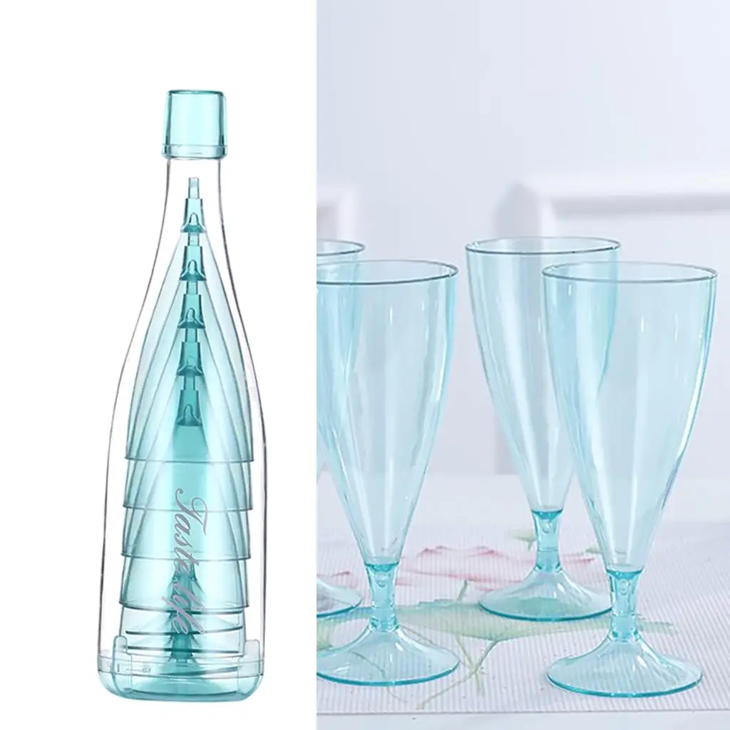 Portable Champagne Glasses Reusable Juice Glasses for Engagements Party