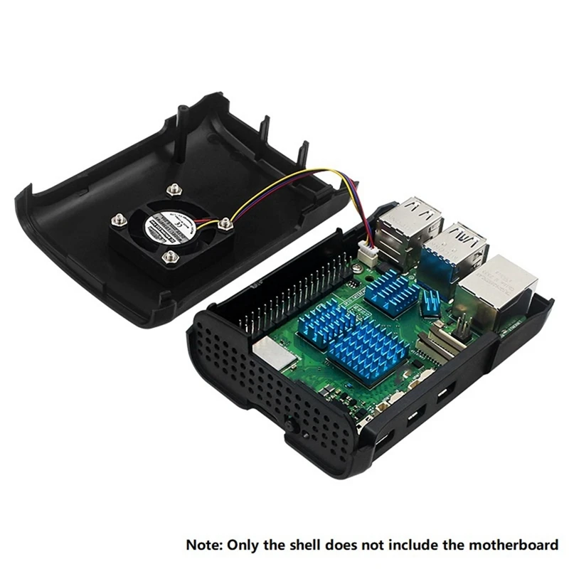 For Raspberry Pi 5 ABS Case Plastic Shell Compatible With Cooling Fan For RPI 5 Pi5 Accessories