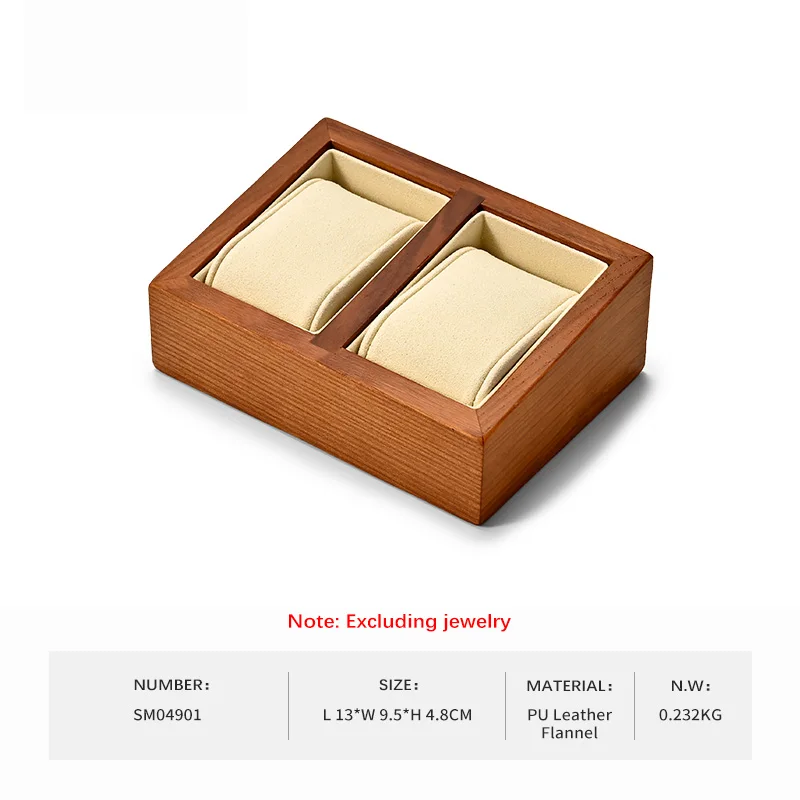 Elegant Wooden Watch Storage Box with Pillow Bag - Portable Timepiece Display Case