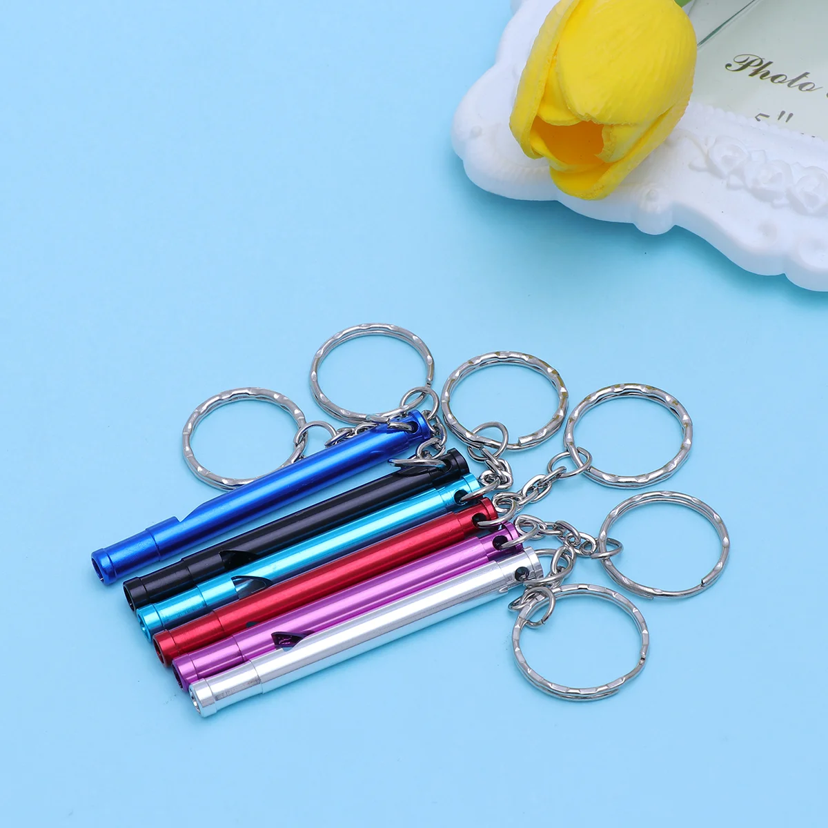 

6 Pcs Survivability Equipment Safety EDC Tool Whistles Referee Survival Aluminum Alloy