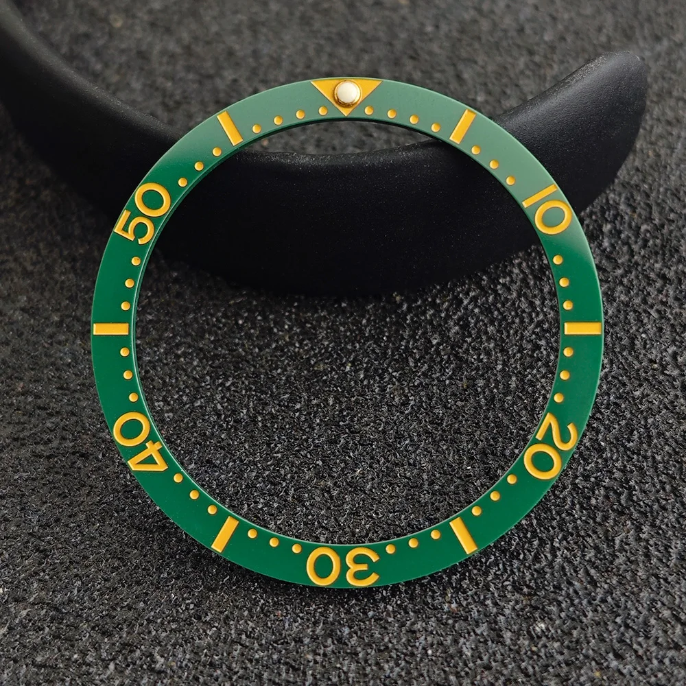 Blue-Green Luminous Ceramic Watch Bezel Insert - Flat Design