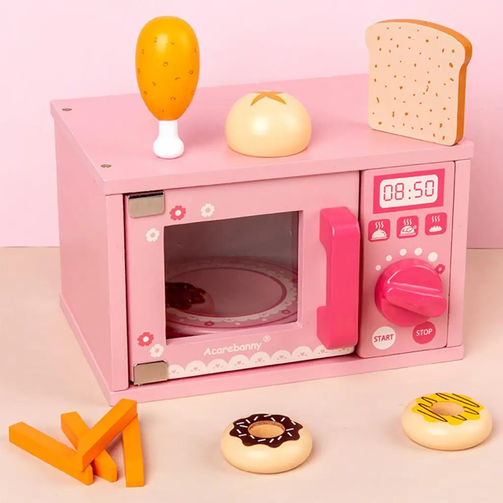 Microwave Toys Pretend Play Children Oven Early Learning Kitchen Toys Cookware