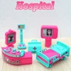 1/12 Dollhouse Hospital Bed Doctor Stethoscope Imitation Counter Pretend Play Miniature Furniture Accessories Nurse Medical Gift 1