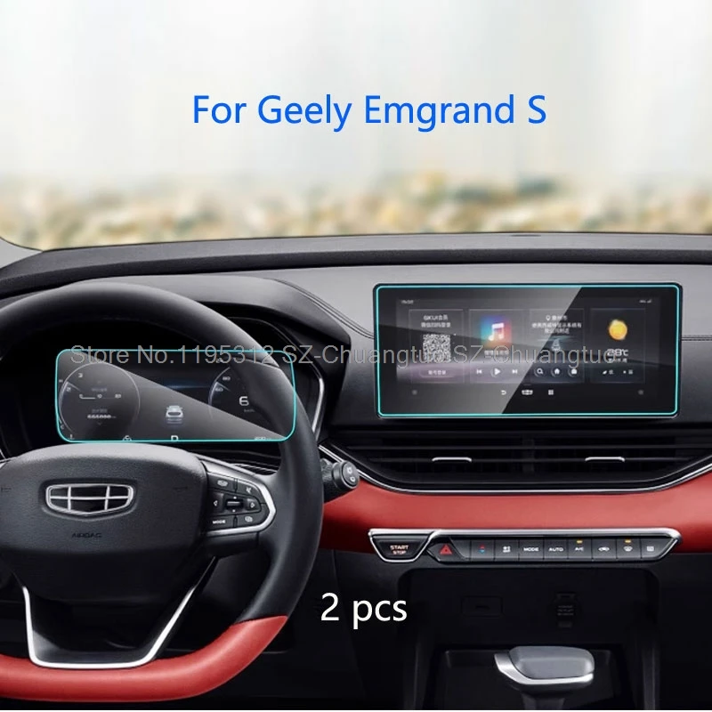 

Защитная пленка из закаленного стекла для Geely Emgrand S 2021, автомобильная пленка для GPS-навигации, ЖК-экран, пленка против царапин, аксессуары