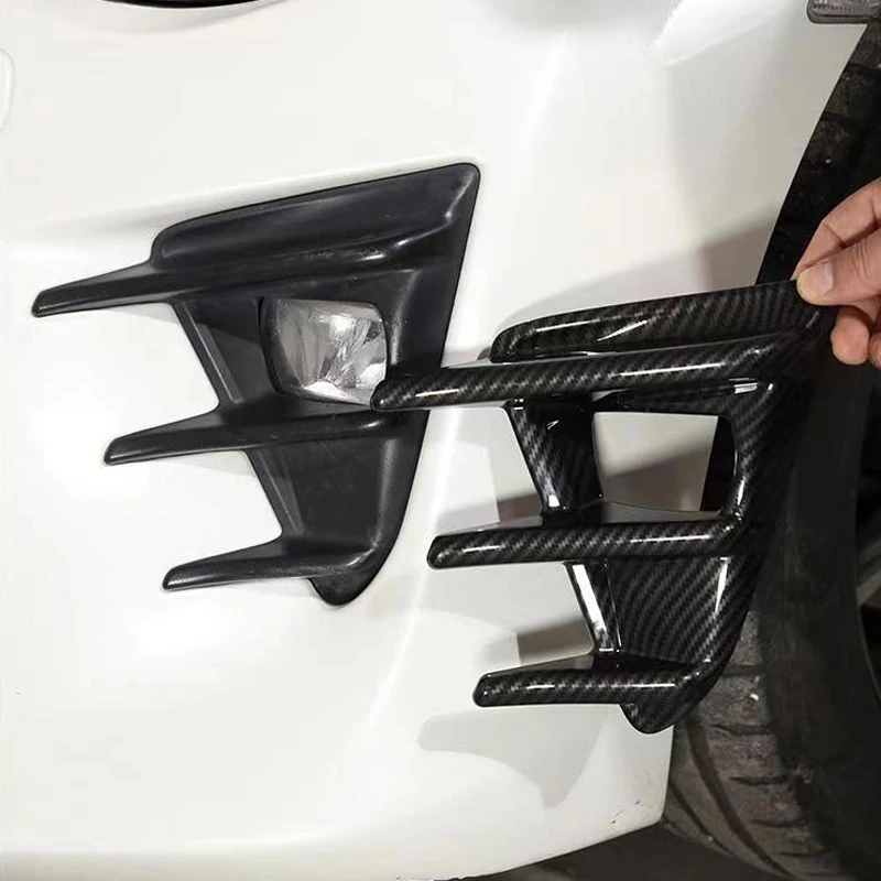 

For 2017 2019 2020 Toyota 86 ABS Carbon Black Front Fog Light Protective Cover Decorative Frame Appearance Styling Accessories