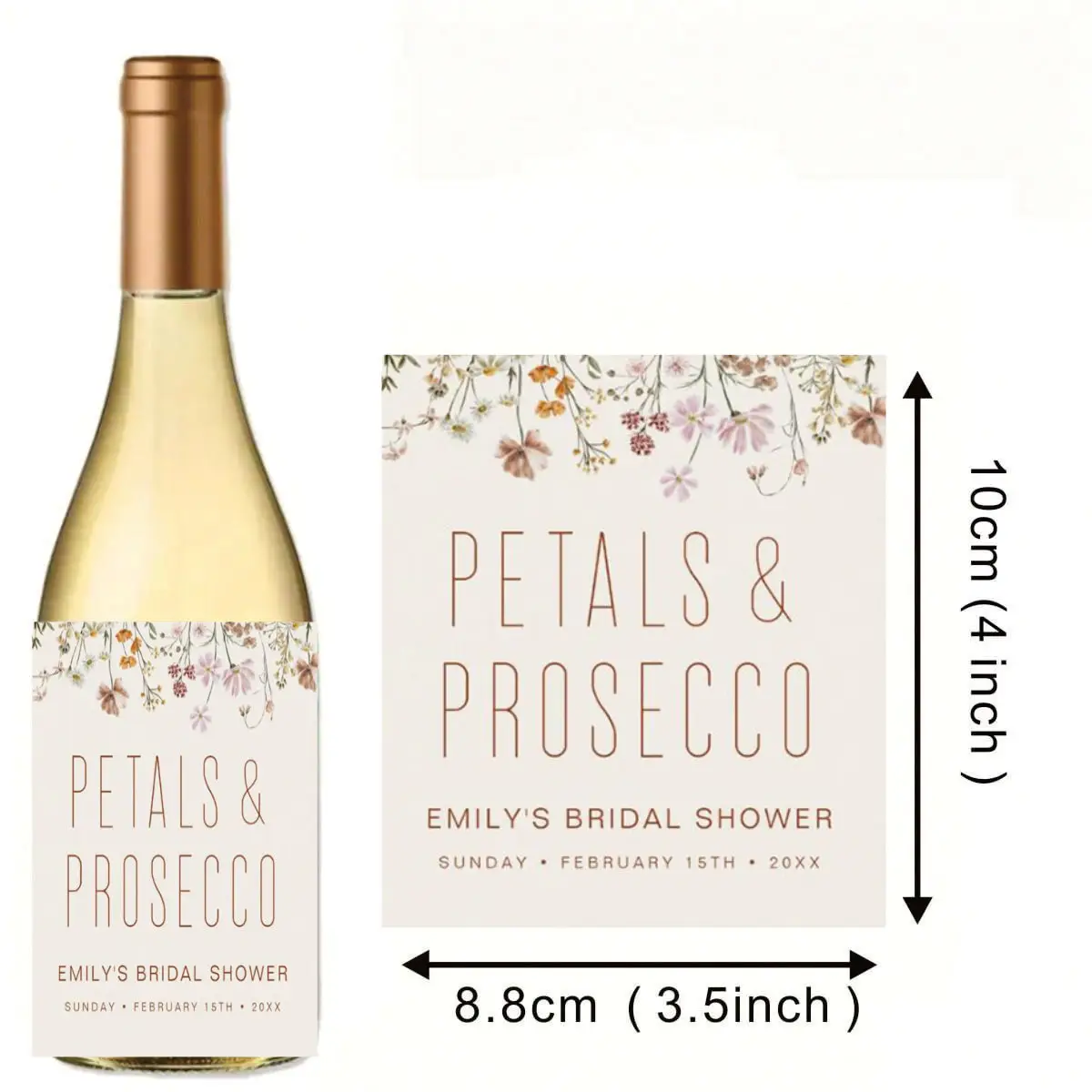 30-Pack Customizable Bottle Label Stickers – Personalized Packaging Labels with Any Tex... - SKU SSL900259 - UGI Packaging