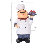Statue de chef de boulangerie rustique en résine, décor de magasin de gâteaux de ferme pour comptoir de cuisine, cadeau de chef de pâtisserie vintage pour les boulangers amateurs de nourriture 5