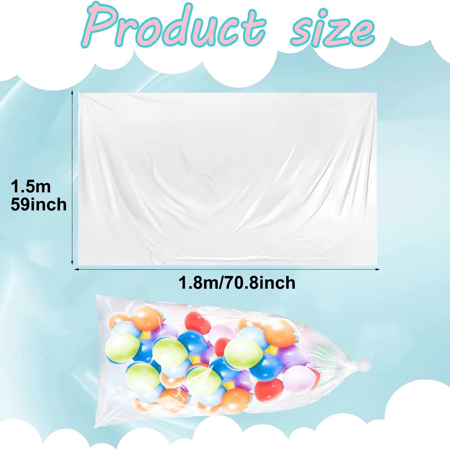 1pc Transparent Balloon Storage Bag Large Balloon Bags For Transport Clear Giant  Storage Bags For Celebration Party Supplie C4H8