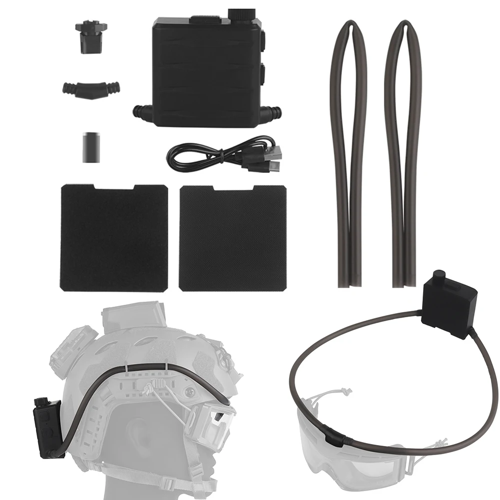 Magnetic Defogging Fan Adjustable Anti-Fog Pump TYPE-C Rechargeable Magnetic Eyewear Defogger for Glasses Ski Mask Clear Vision