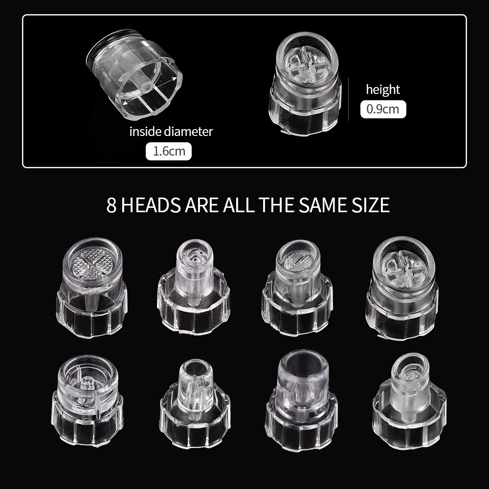 Head Replacement Plastic Tips 6 in 1/7 in 1/8 1 Facial skin Hydra Water Oxygen Dermabrasion Jet Hydro Peel Beauty Machine facial beauty instrument