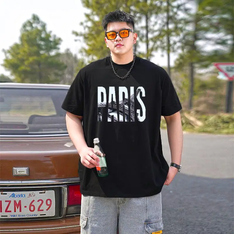 Men Oversize T Shirt Printed Popular Tees Big Size 110-175kg 5XL 6XL 7XL Plus Size Fashion Cotton Round Neck Short Sleeve Tops round neck short sleeve shirt short sleeved t shirt short sleeve t shirt cotton t shirt